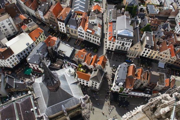 Belgium - aerial photography of city