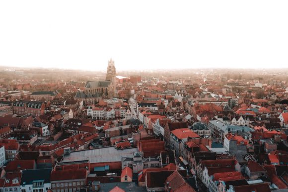 Belgium - bird's-eye view photography of town